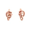 Orecchino Nodi d'Amore in Oro Rosa 9kt e Diamanti Bianchi | Rubinia Gioielli Discount