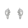 Orecchino Nodi d'Amore in Argento 925 e 28 Diamanti Bianchi | Rubinia Gioielli Outlet