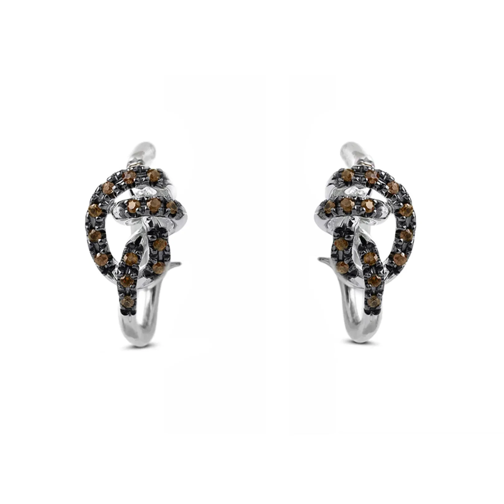 orecchino_nodi_damore_in__0-7.webp Orecchino Nodi d'Amore in Argento 925 e 28 Diamanti Brown o | Rubinia Gioielli Best