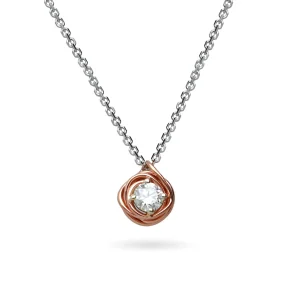 Punto Luce Filodellavita in Oro Rosa con un Diamante Colorless | Rubinia Gioielli Fashion