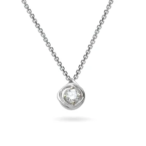 Punto Luce Filodellavita in Oro Bianco con un Diamante Colorless | Rubinia Gioielli Fashion