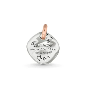 gillo 18 mm in Argento 925 con maglia in Oro Rosa 9 kt | Rubinia Gioielli Sale