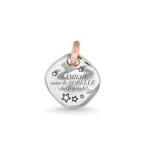 gillo 18 mm in Argento 925 con maglia in Oro Rosa 9 kt | Rubinia Gioielli Sale