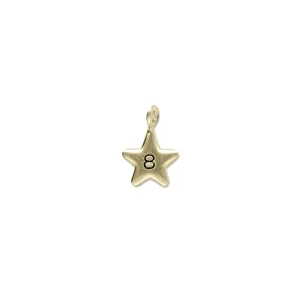 Sigillo Stella 10mm in Oro Rosa o Oro Giallo 9kt | Rubinia Gioielli Sale