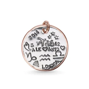 Sigillo Storia da 25mm in Argento 925 e Oro Rosa 9kt inciso a mano | Rubinia Gioielli Clearance