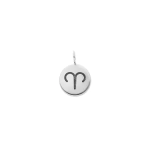 Sigillo Tondo 10mm in Argento 925 con punzoni Zodiaco | Rubinia Gioielli Sale