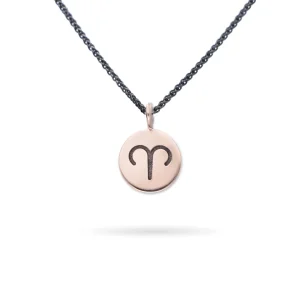 Sigillo Tondo 10mm in Oro Rosa 9kt con punzoni Zodiaco | Rubinia Gioielli New